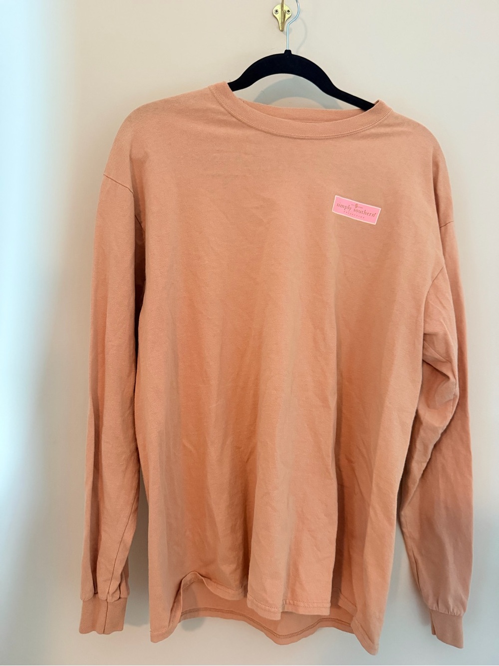 Simply Southern Kids Long-Sleeve Tee in Peach